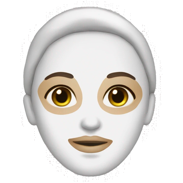 White girl face mask skin care emoji