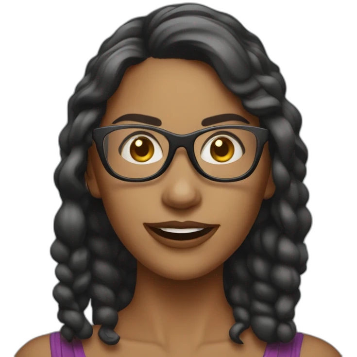 Danseuse à lunettes emoji