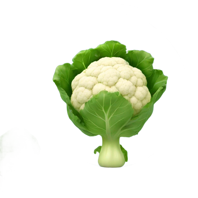 cauliflower looking in the mirror emoji