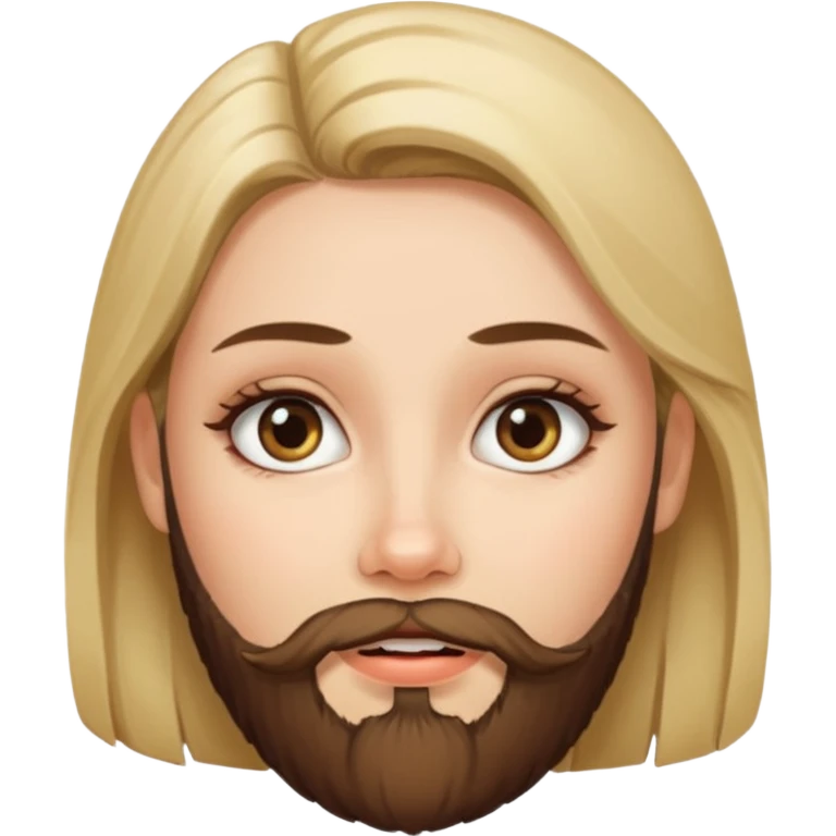 women beard emoji