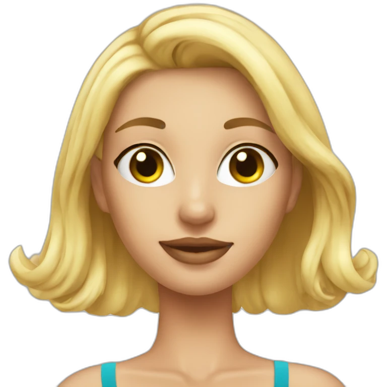 sexy blonde in swimsuit emoji