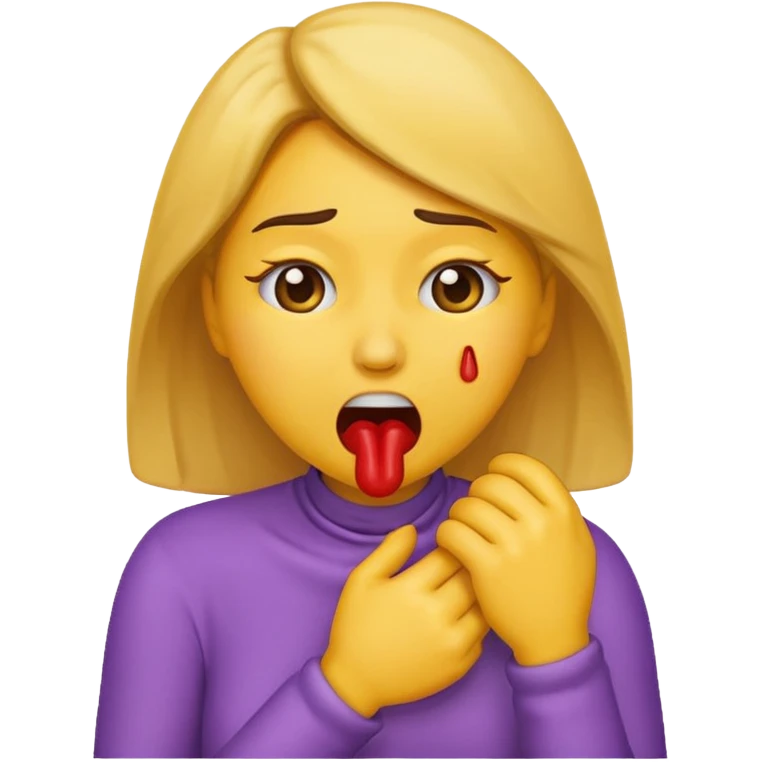 Women emoji choking herself  emoji