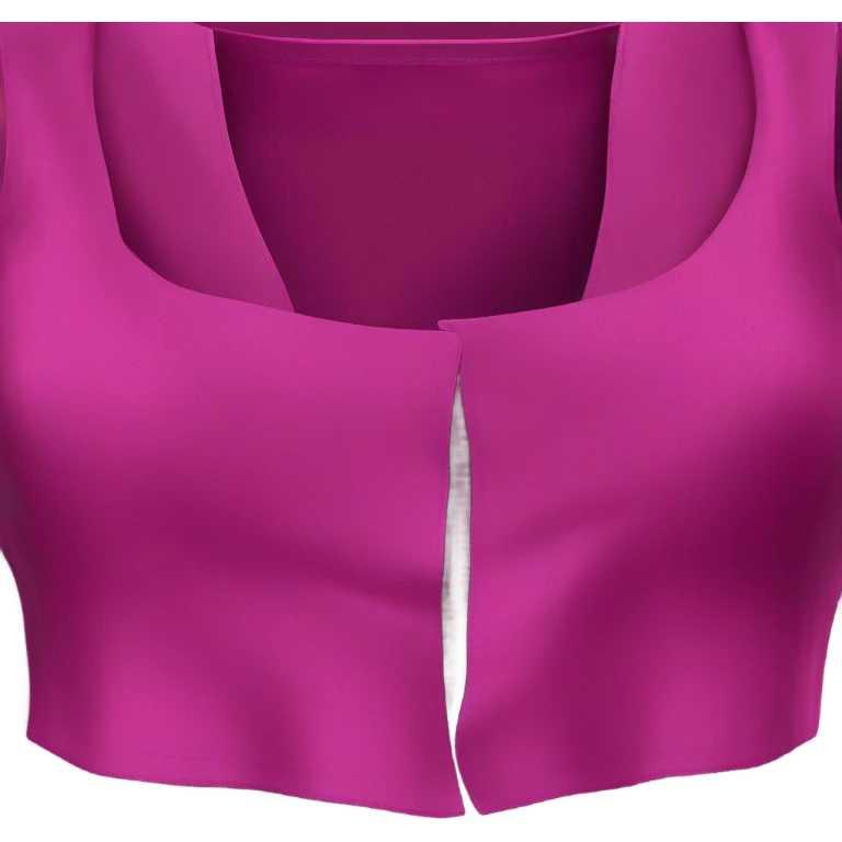 Realistic magenta cut out silk crop top blouse. emoji