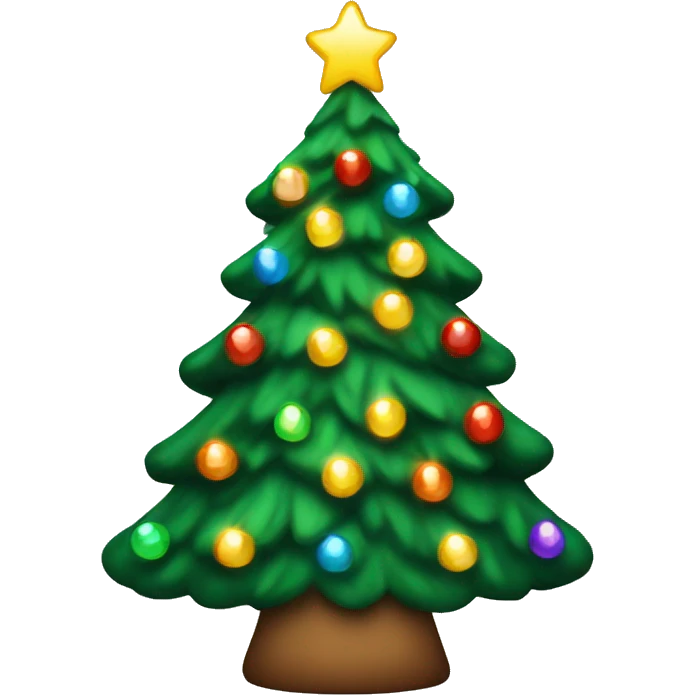 Christmas tree with lights  emoji