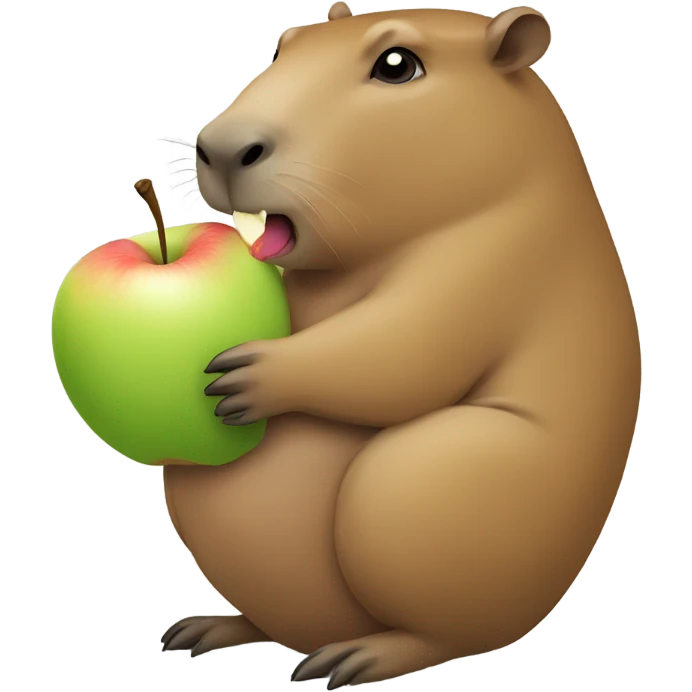 Kapybara take apple emoji