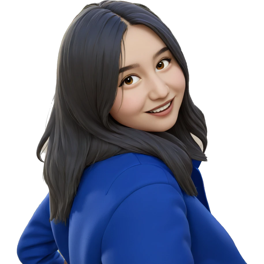 smiling girl with car outdoors emoji