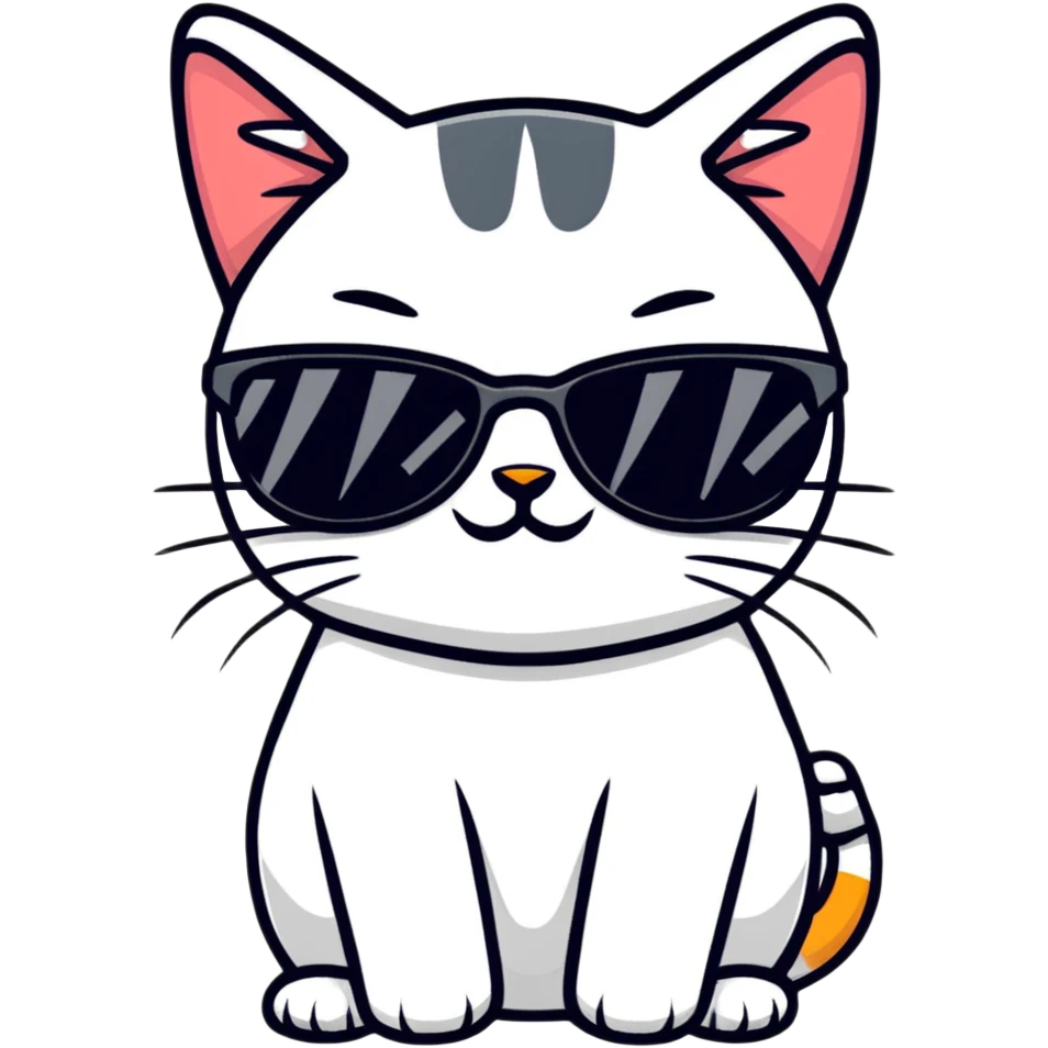 Cat with sunglasses emoji
