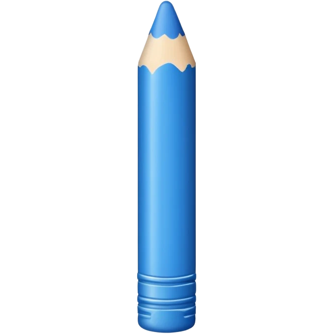 Single blue crayon emoji