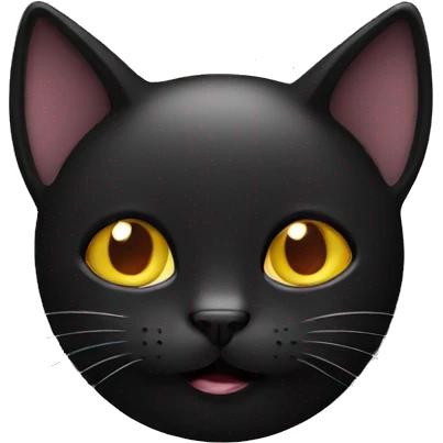 smile black cat emoji