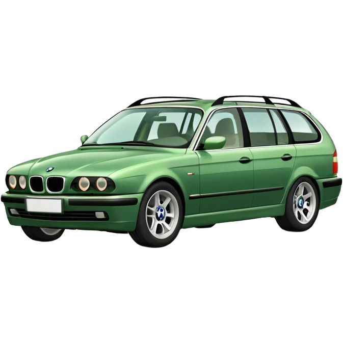 Green 2001 BMW 540i Wagon emoji