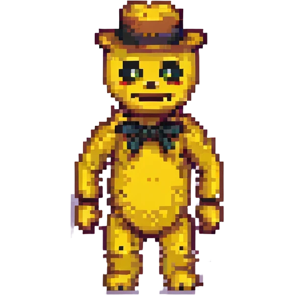 yellow Freddy from FNAF 1 with black eyes emoji