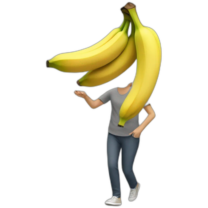 walking living bunch of bananas emoji