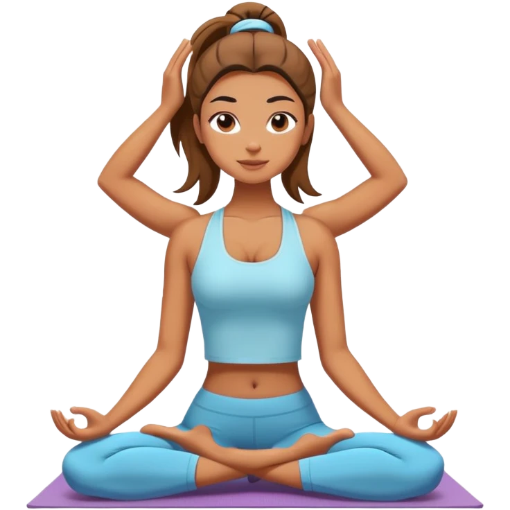 Una chica haciendo yoga  emoji