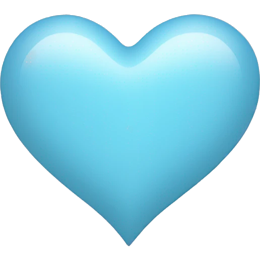 Pale blue heart emoji