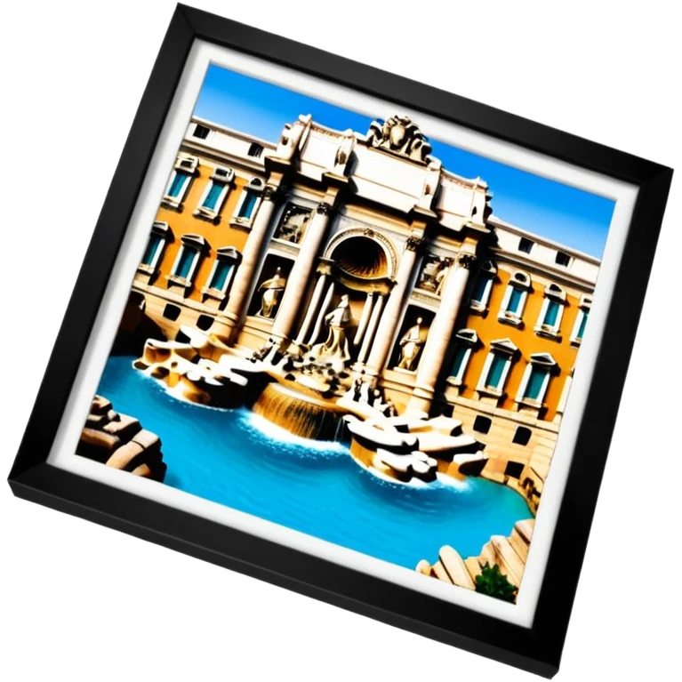 trevi fountain view from up above
no square style no frame png style 
no squared only building emoji