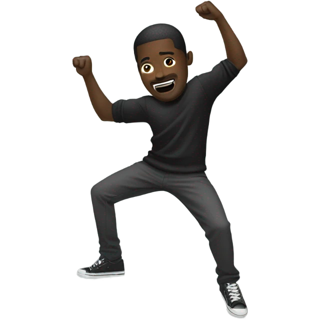 Black man dabbing emoji