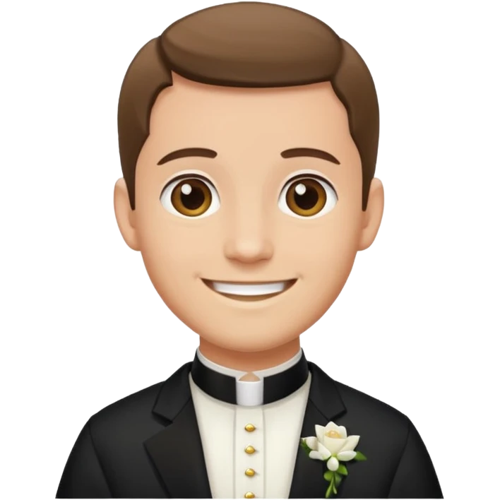 The priest presiding over the wedding emoji