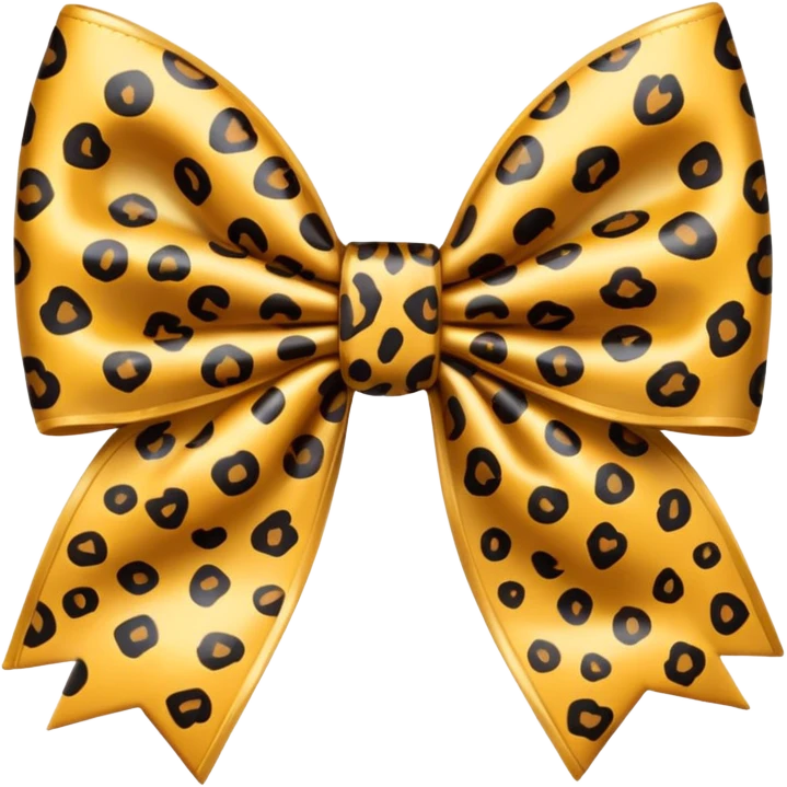 Leopard print bow emoji