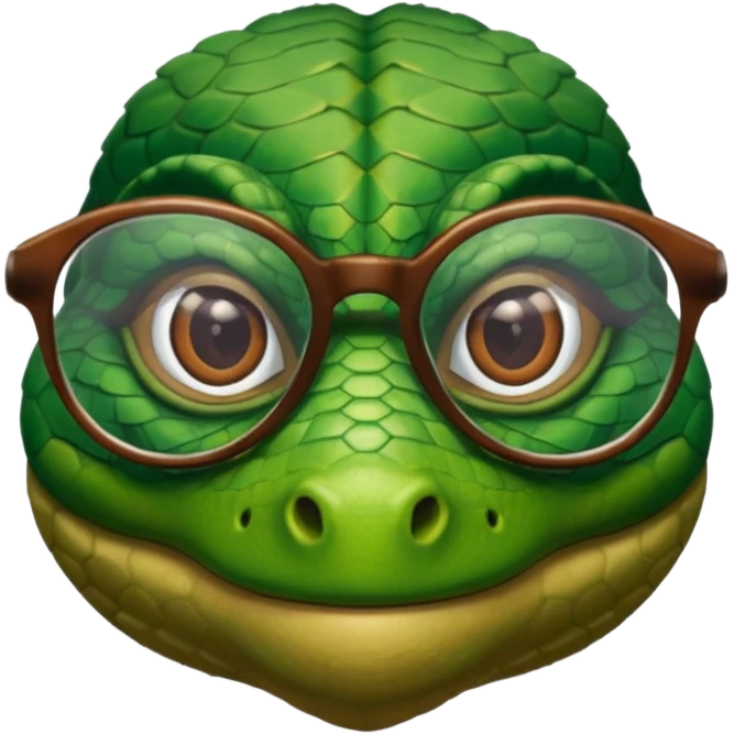 reptile with glasses emoji