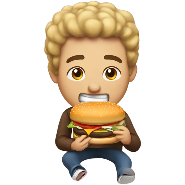 Caseoh eating burgers emoji