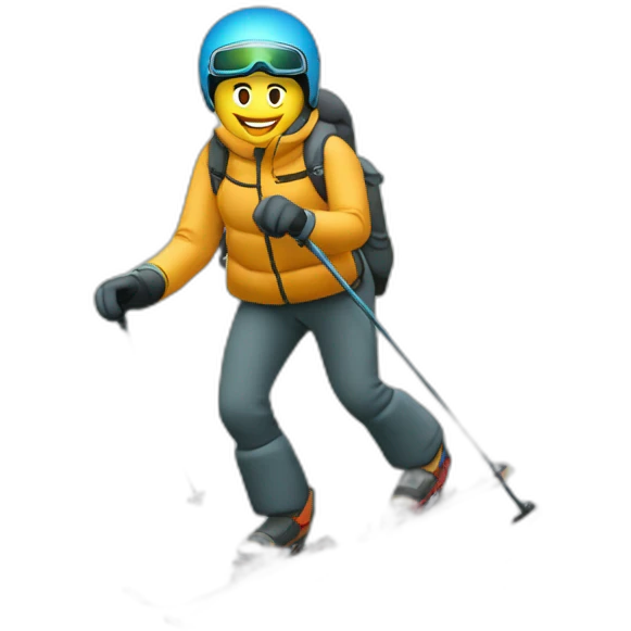 Ski de randonnée emoji