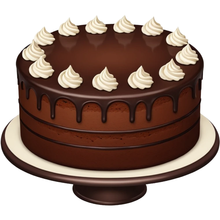 realistic chocolate cake  emoji