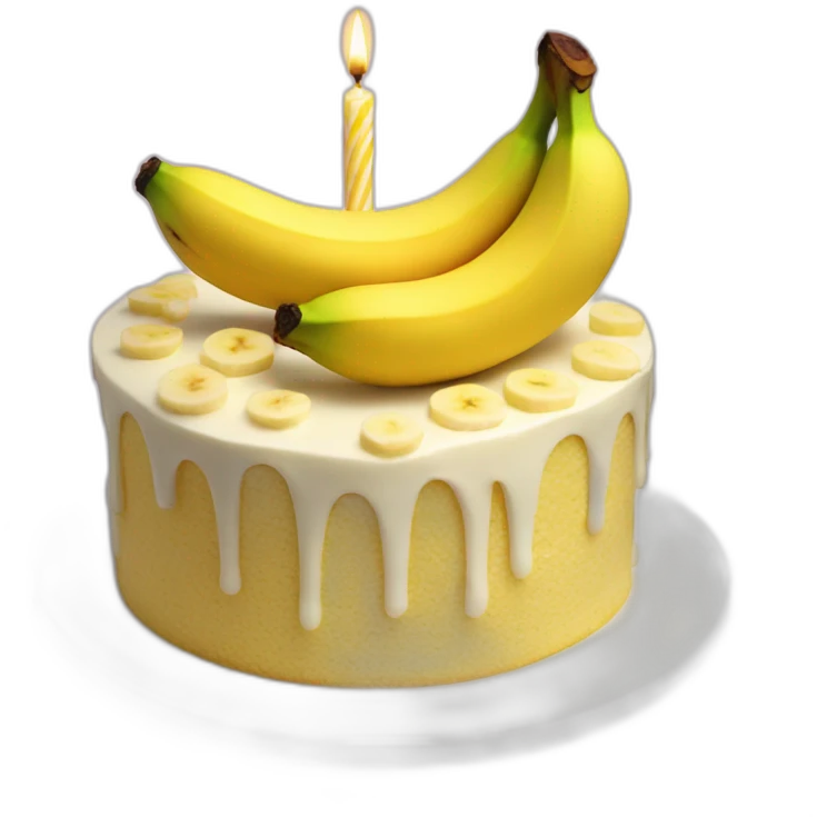 banana birthday cake emoji