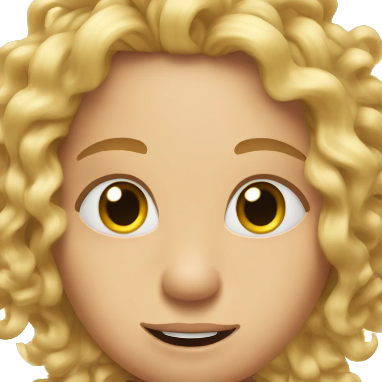 A cockroach with curly blonde human hair emoji