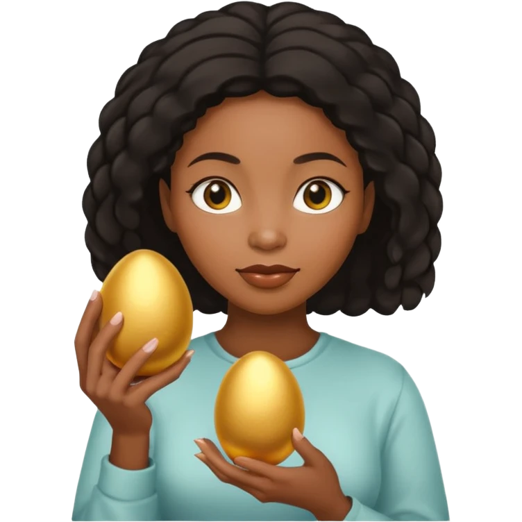 Black Magdalen with egg emoji