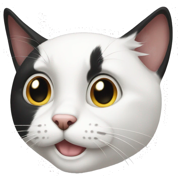 Black and white cat emoji