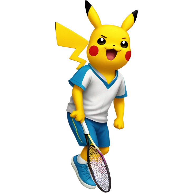 Pikachu tennis emoji