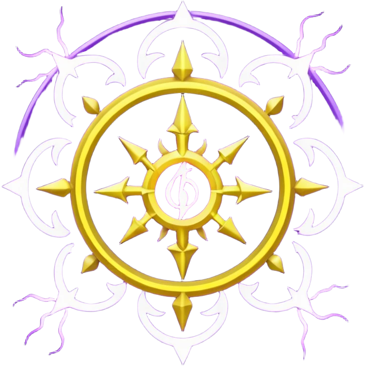 Wiz 101 casting sigil purple and yellow inspired storm magic  emoji