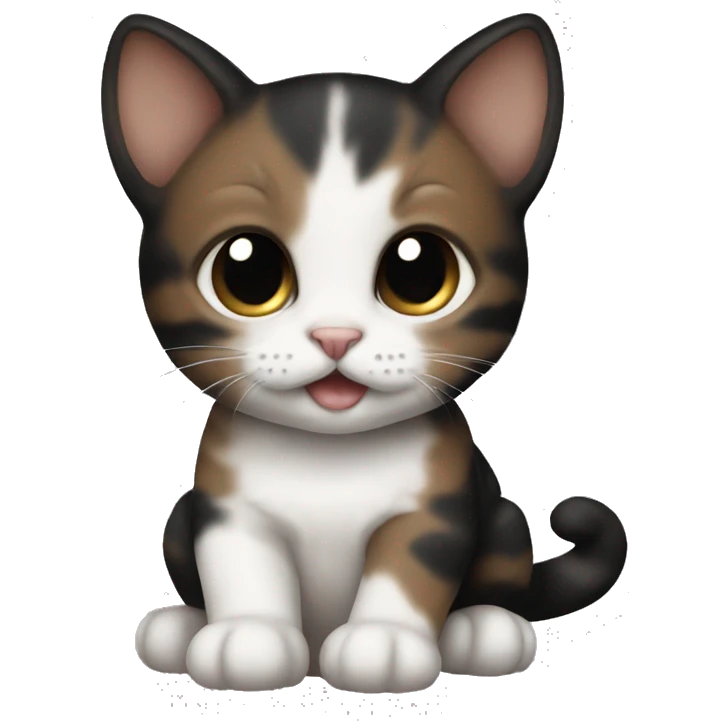 baby cat black and brown emoji