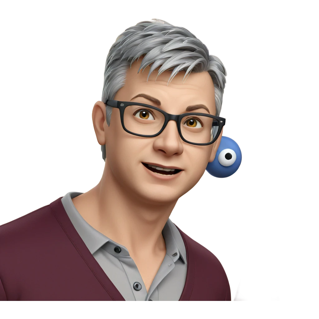 grey-haired boy in collared shirt emoji