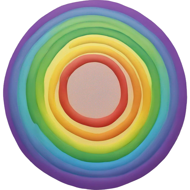 rainbow colours in a circle emoji