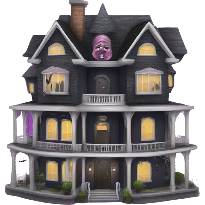 Dark dank 8 story Haunted Barbie manor hotel with attached garage  emoji