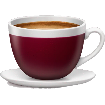  burgundy hot cup of coffee emoji