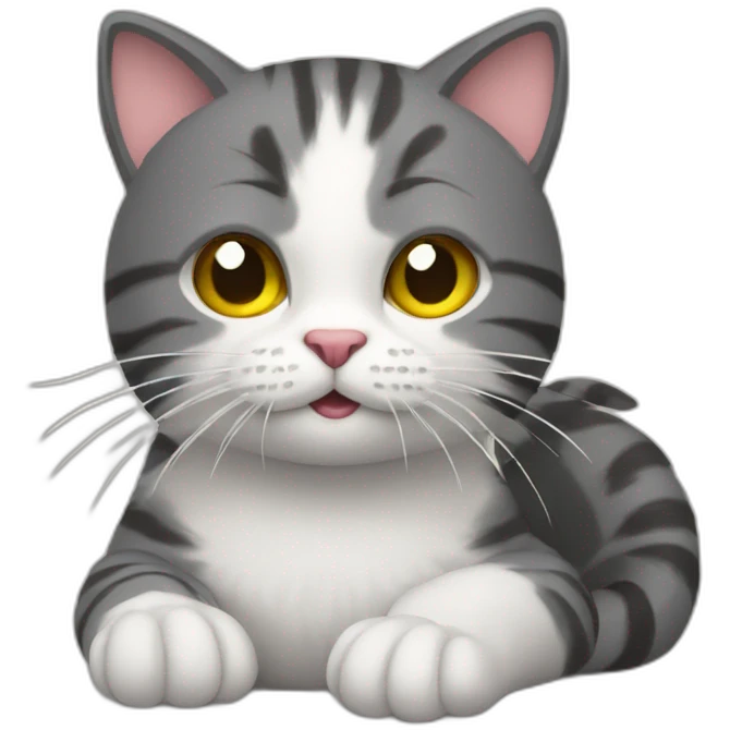 Katze spielt mit wolle emoji