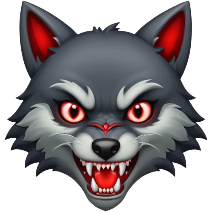 A vampire wolf standing  emoji