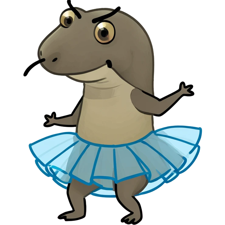Ant eater with a tutu  emoji