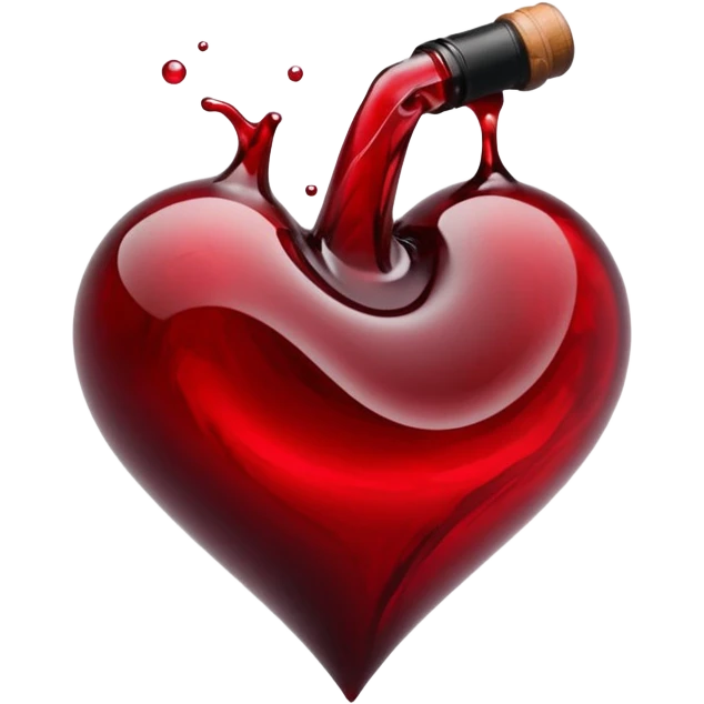 Corazón Concho de vino emoji emoji