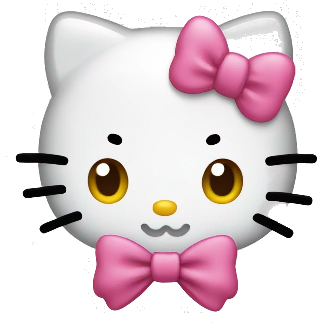 hello kitty with a bow emoji