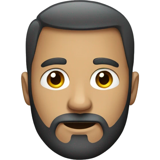 male portrait with beard indoors emoji