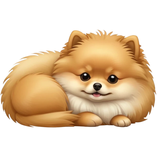 Pomeranian say good night emoji