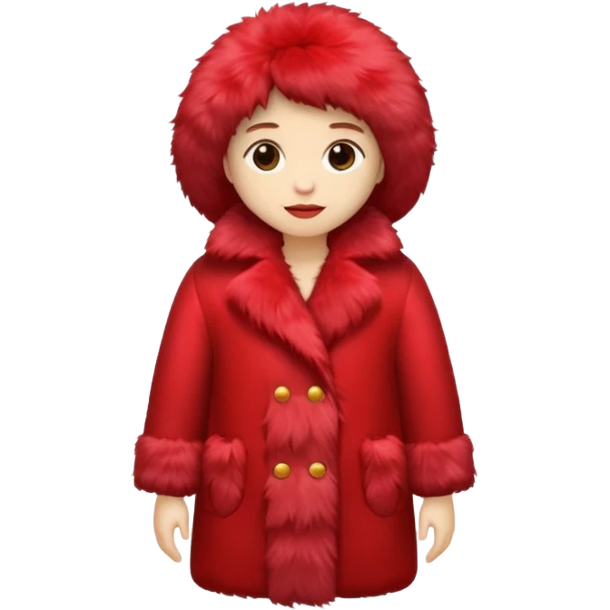  red fur coat emoji