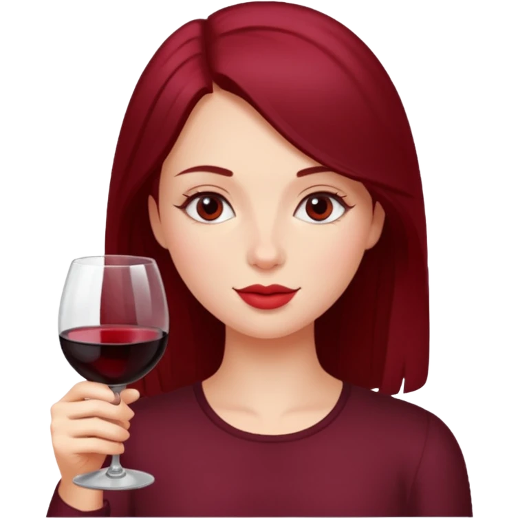 girl drinking wine emoji