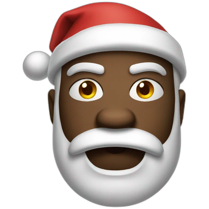 Black Santa angry emoji