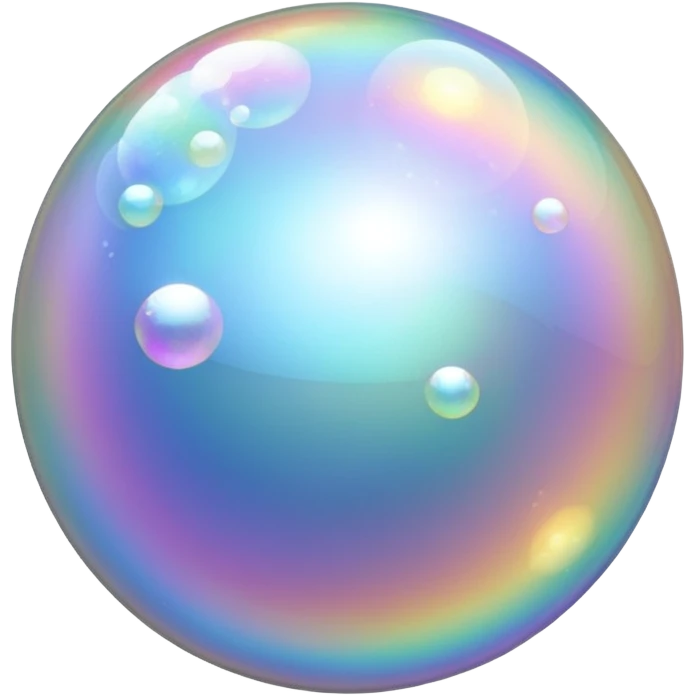 white silver sparkling bubble emoji