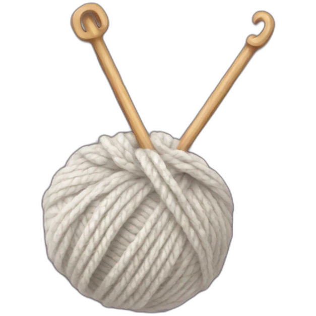 Knitting yarn emoji