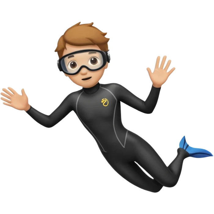 personnage en train de plonger sous l'eau emoji